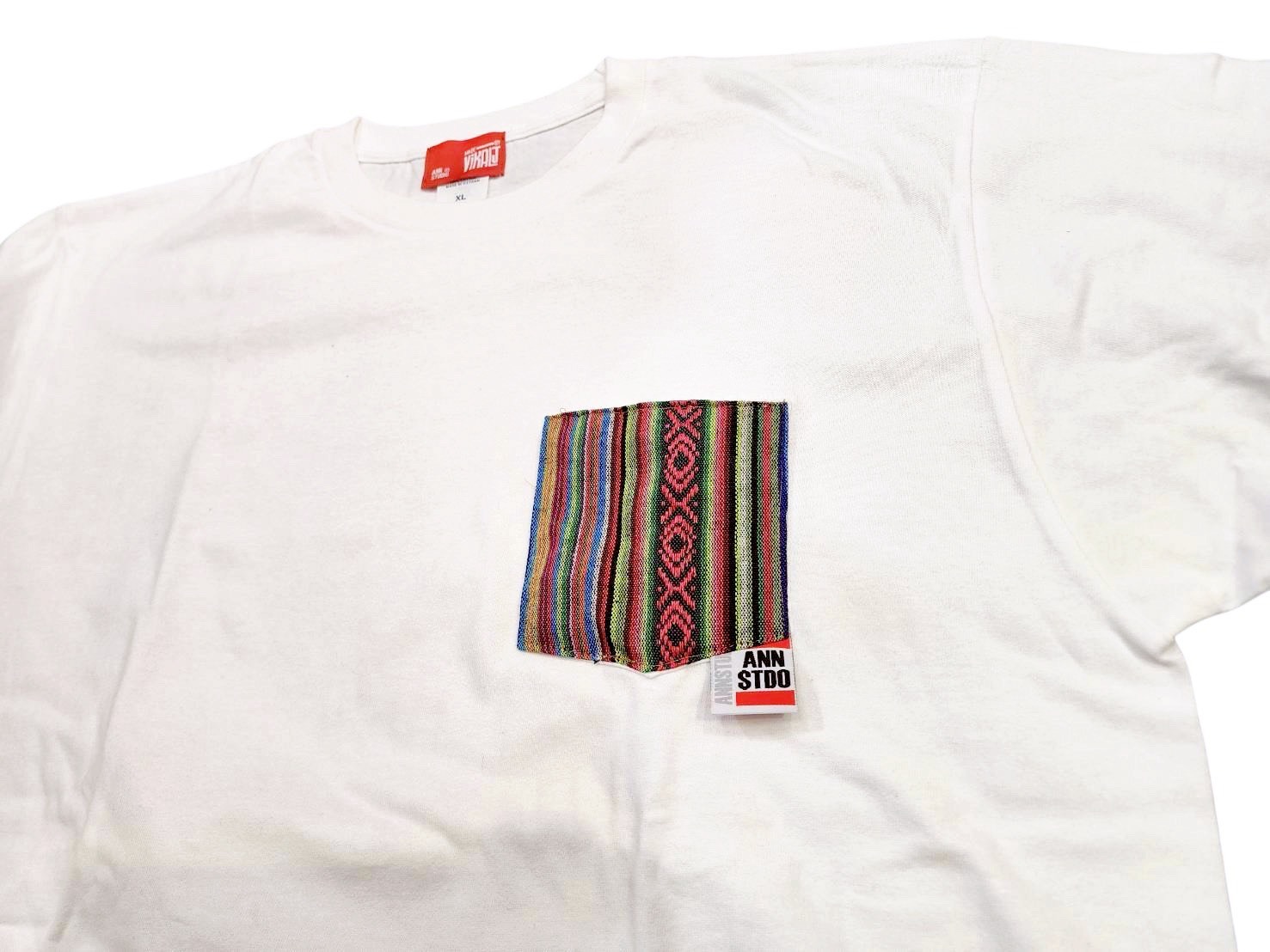 Annstudio/老闆手作/圖騰口袋短T