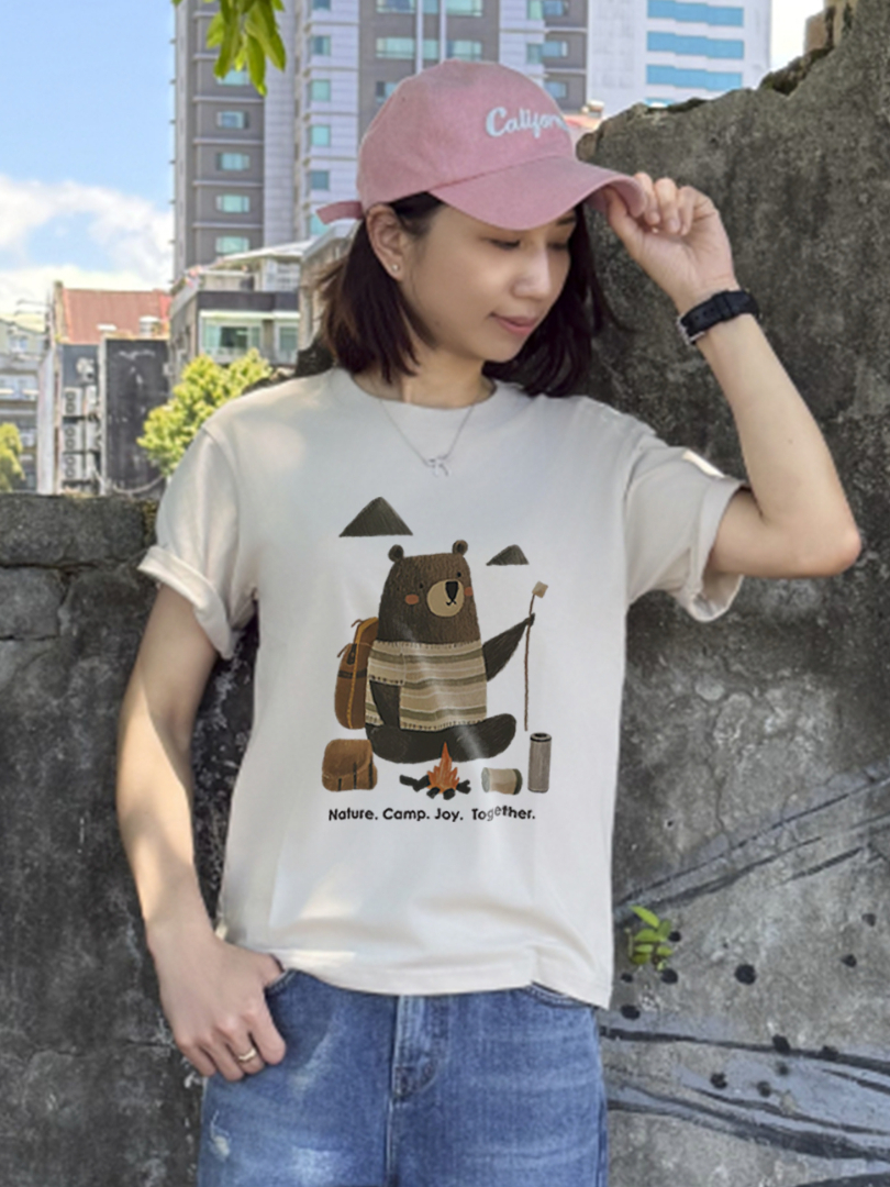 「Nature. Camp. Joy. Together.」★ 與小夥伴一起去露營棉T