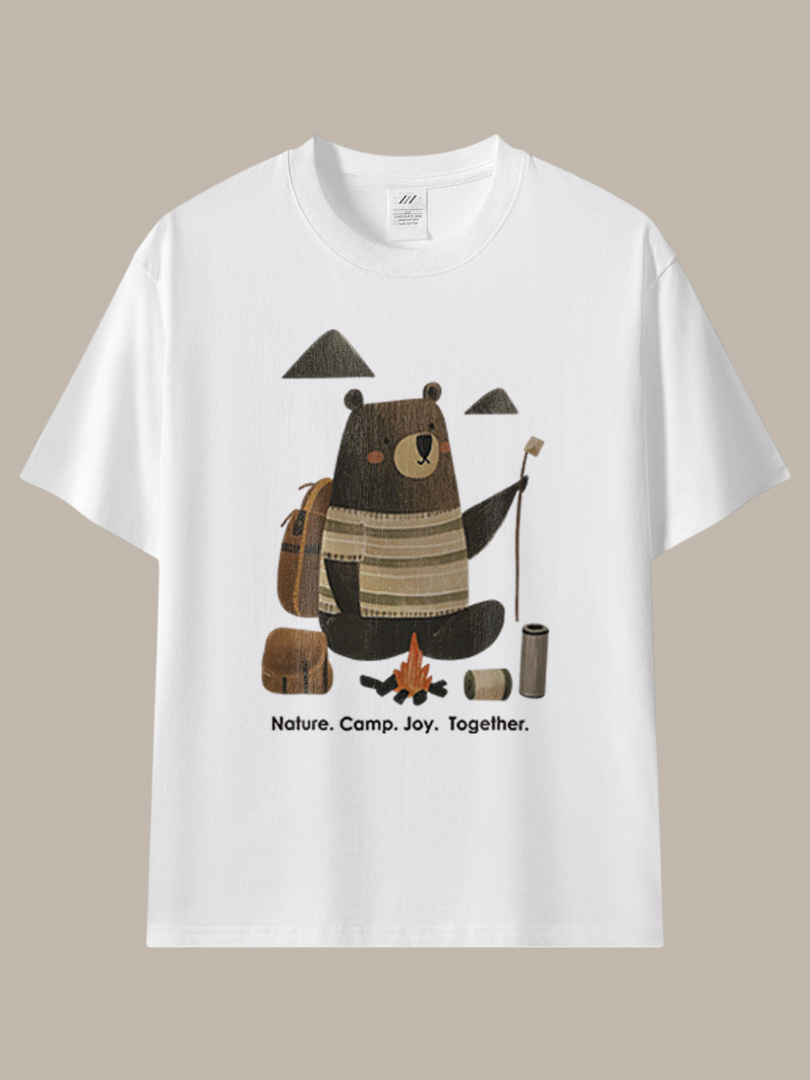 「Nature. Camp. Joy. Together.」★ 與小夥伴一起去露營棉T