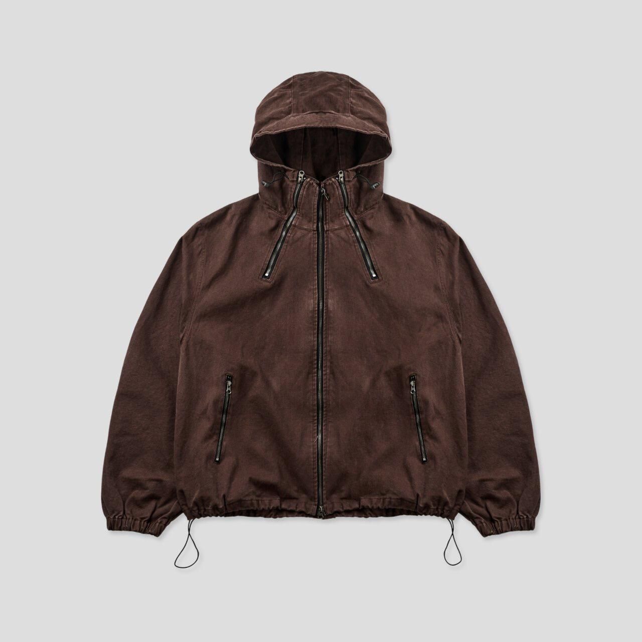 洗水淨色連帽拉鍊外套 JK2653