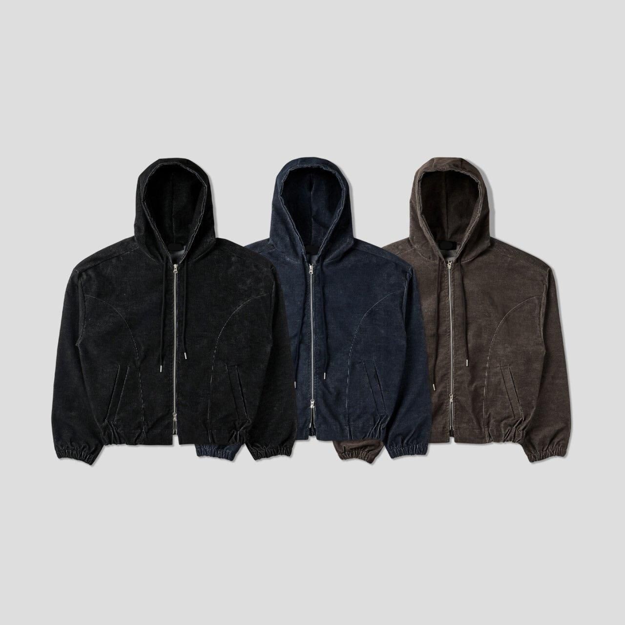 淨色連帽拉鍊外套 JK2654