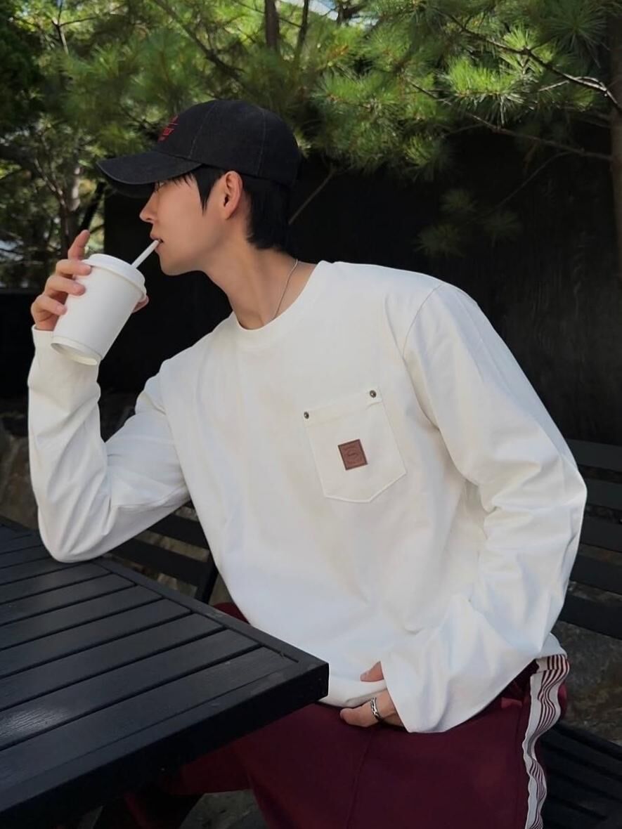 淨色袋口長袖衫 T5811