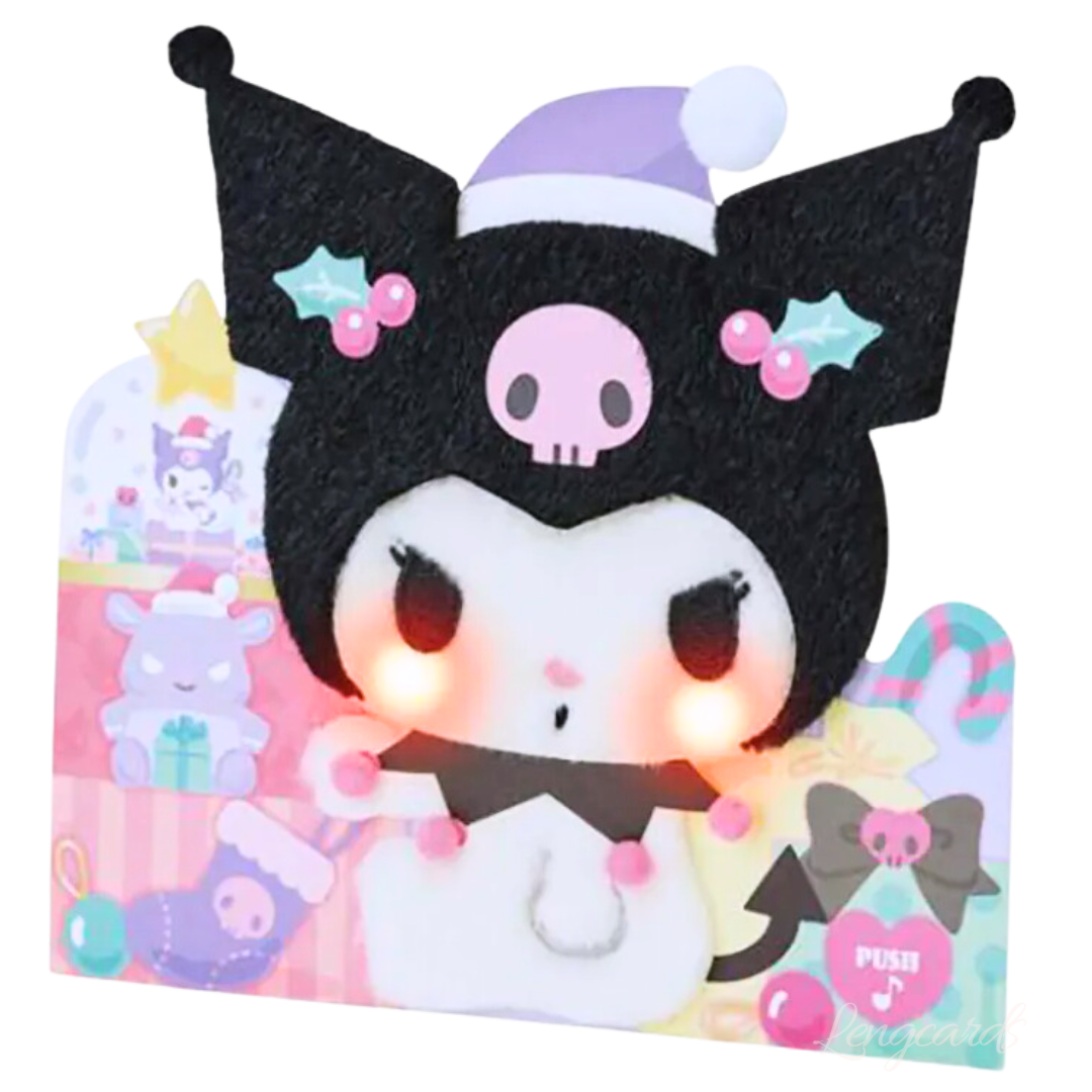 Kuromi絨毛音樂發光聖誕卡(平行進口)