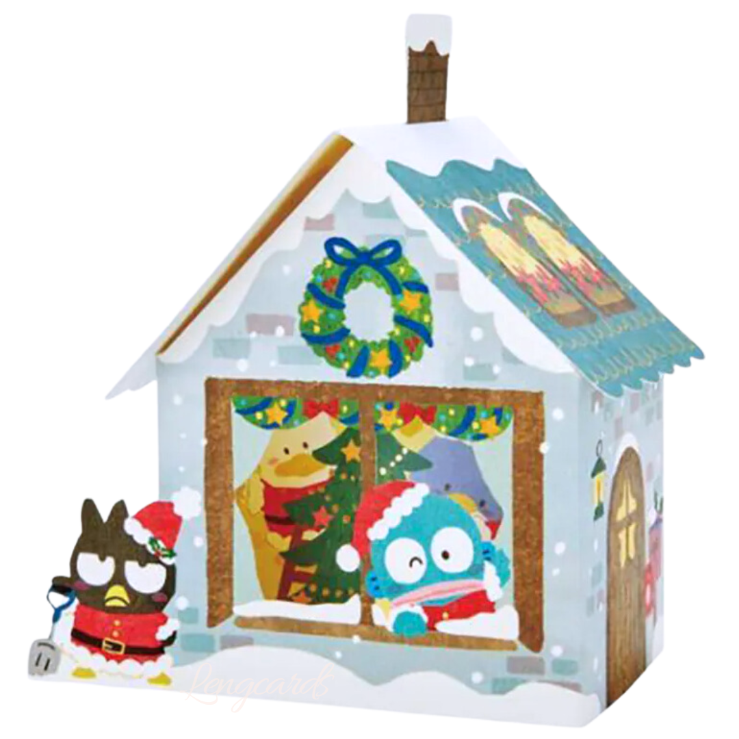 水怪 PC狗 XO仔聖誕小屋立體聖誕卡(平行進口)