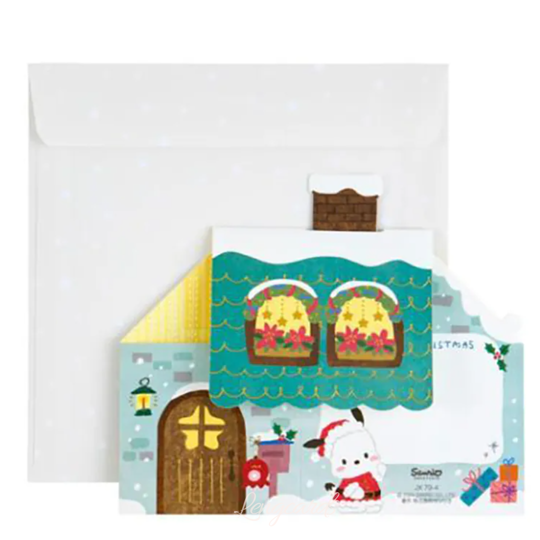 水怪 PC狗 XO仔聖誕小屋立體聖誕卡(平行進口)