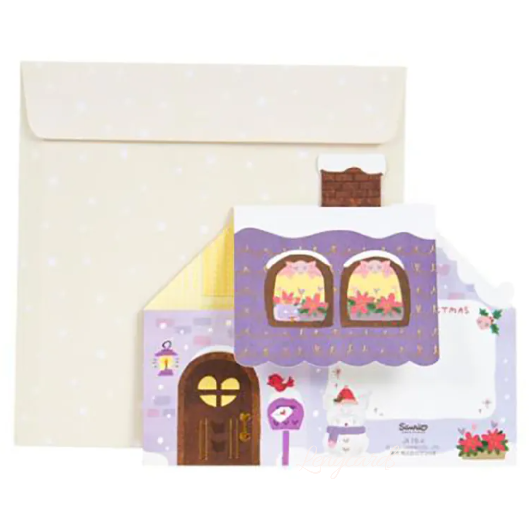 Kuromi聖誕小屋立體聖誕卡(平行進口)