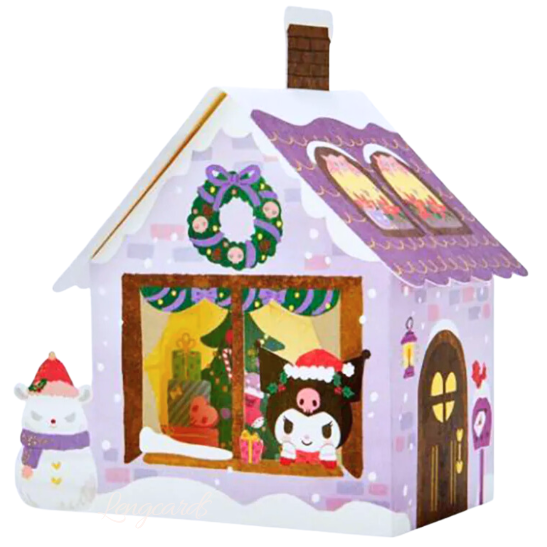 Kuromi聖誕小屋立體聖誕卡(平行進口)