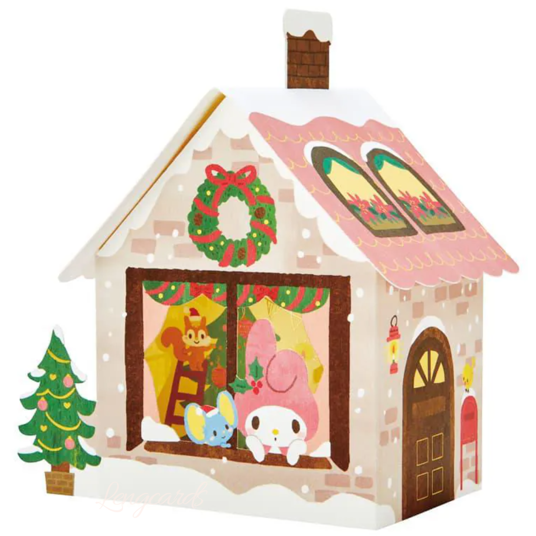 My Melody聖誕小屋立體聖誕卡(平行進口)