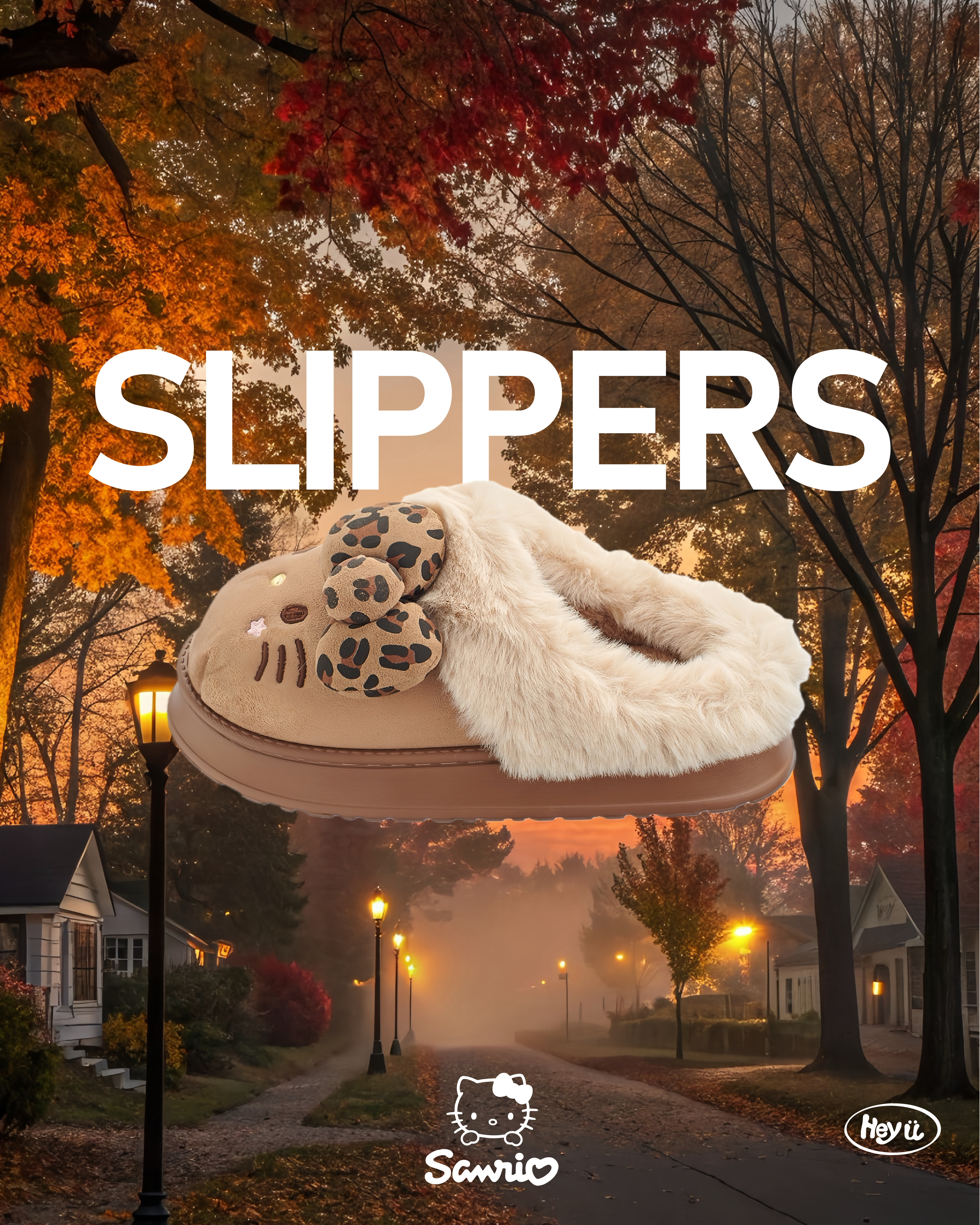 😻SANRIO X HELLO KITTY 穆勒鞋😻黑皮KITTY(深咖)