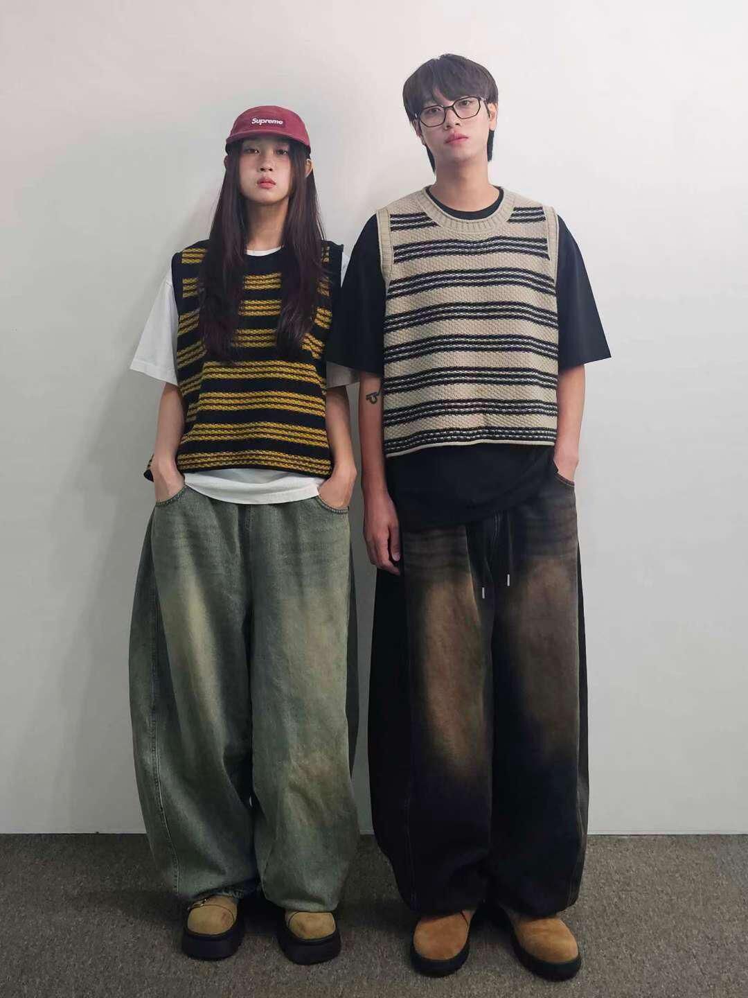 橫間針織背心 F&c-104V