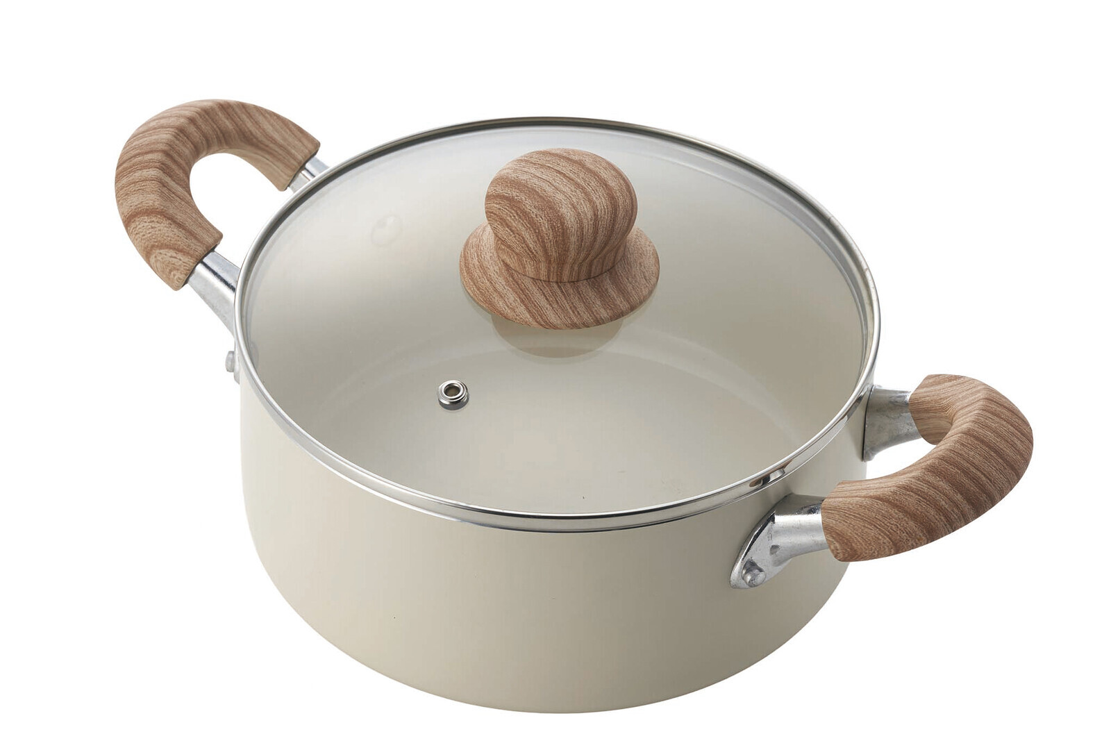 日本Grinday陶瓷塗層雙柄鍋20CM (明火/電磁爐OK!) (非日本製)