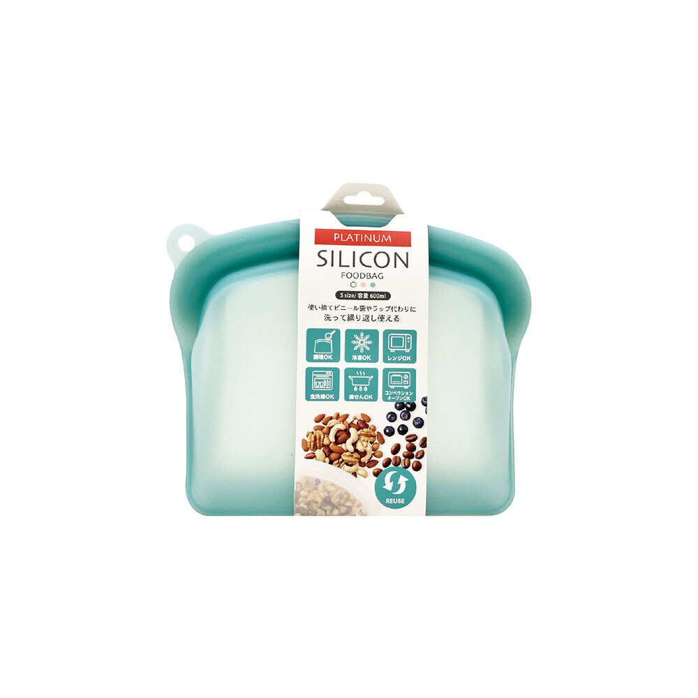 日本PLATINUM耐熱矽膠密封食物袋(S)(微波爐OK!) (非日本製)