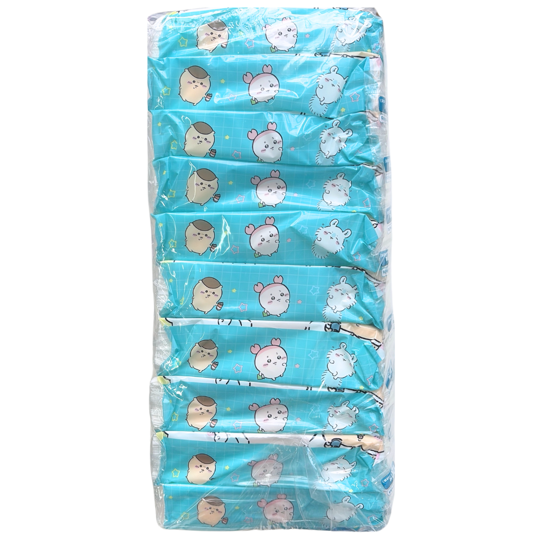 日本Chiikawa 2層柔軟抽取式袋裝面紙紙巾10包裝 (平行進口) (藍)