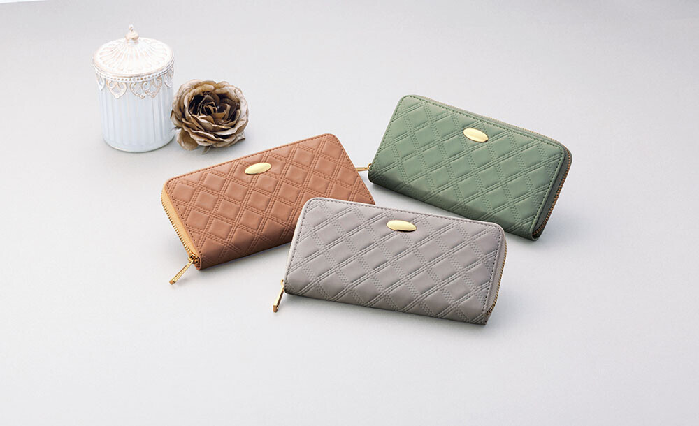 日式合成皮革拉鏈銀包 (非日本製)