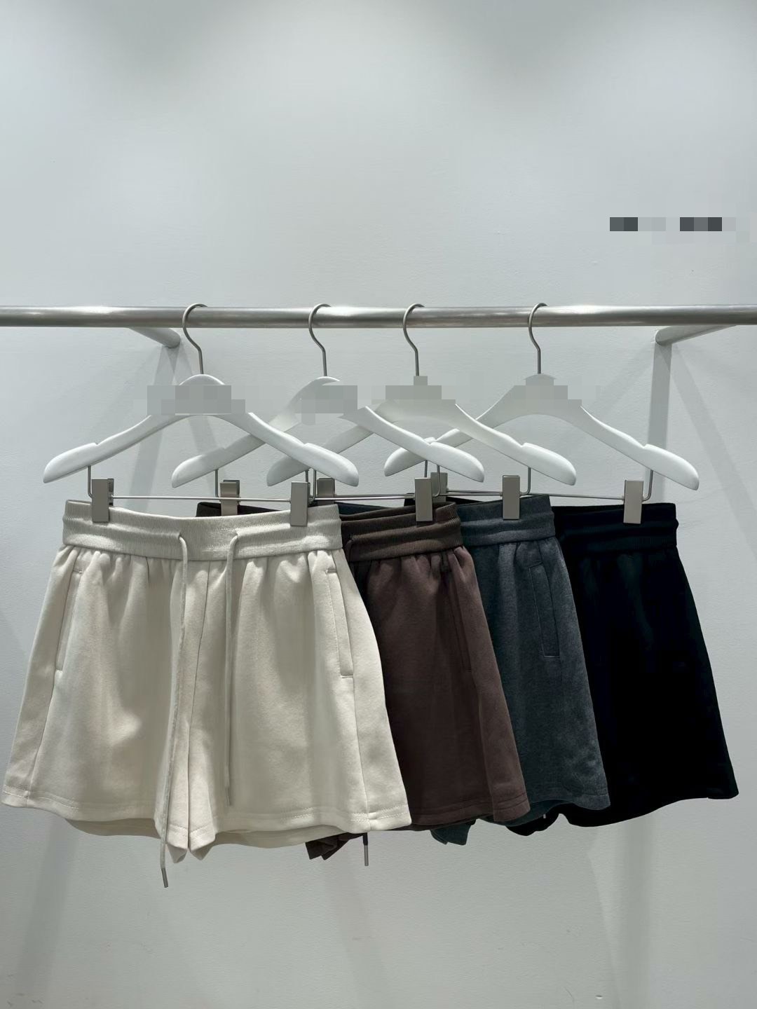 厚棉綁帶休閒短褲