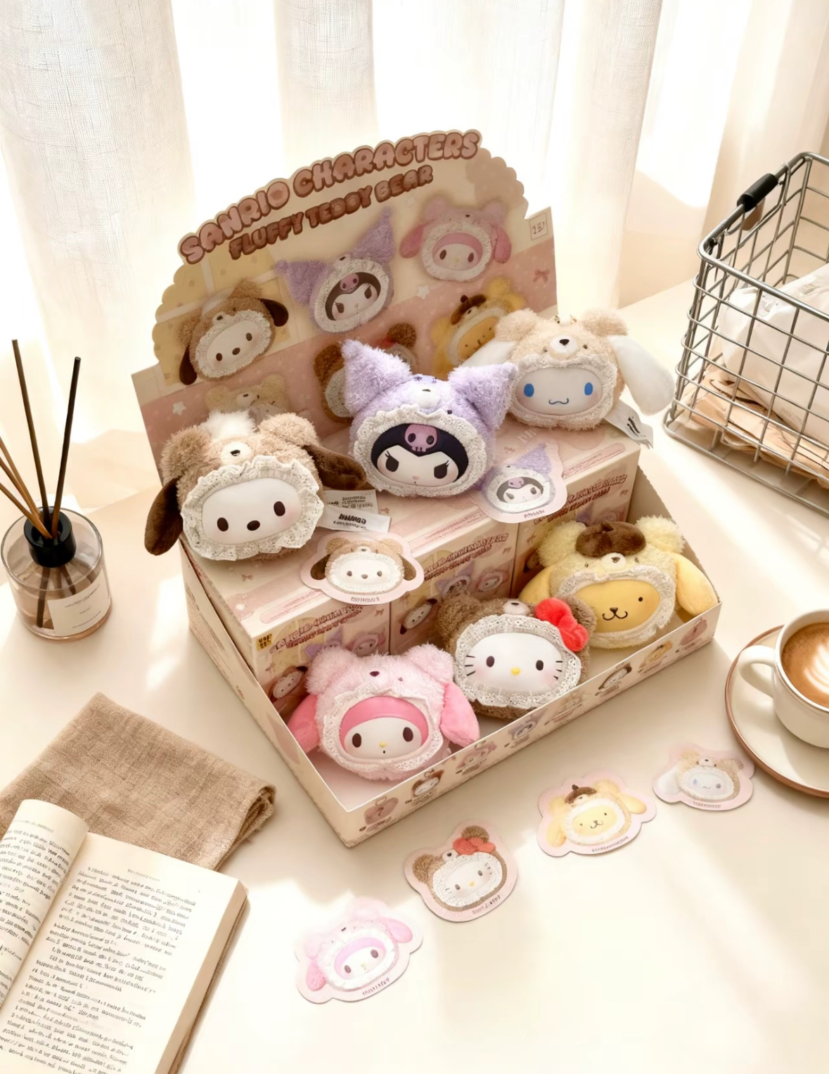 三麗鷗 正版授權 絨絨小熊系列 搪膠毛絨吊飾 盲盒 6+2款/預購