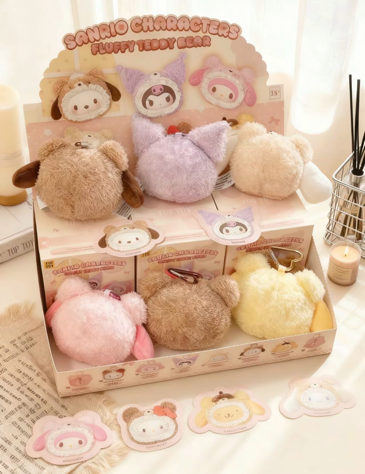 三麗鷗 正版授權 絨絨小熊系列 搪膠毛絨吊飾 盲盒 6+2款/預購