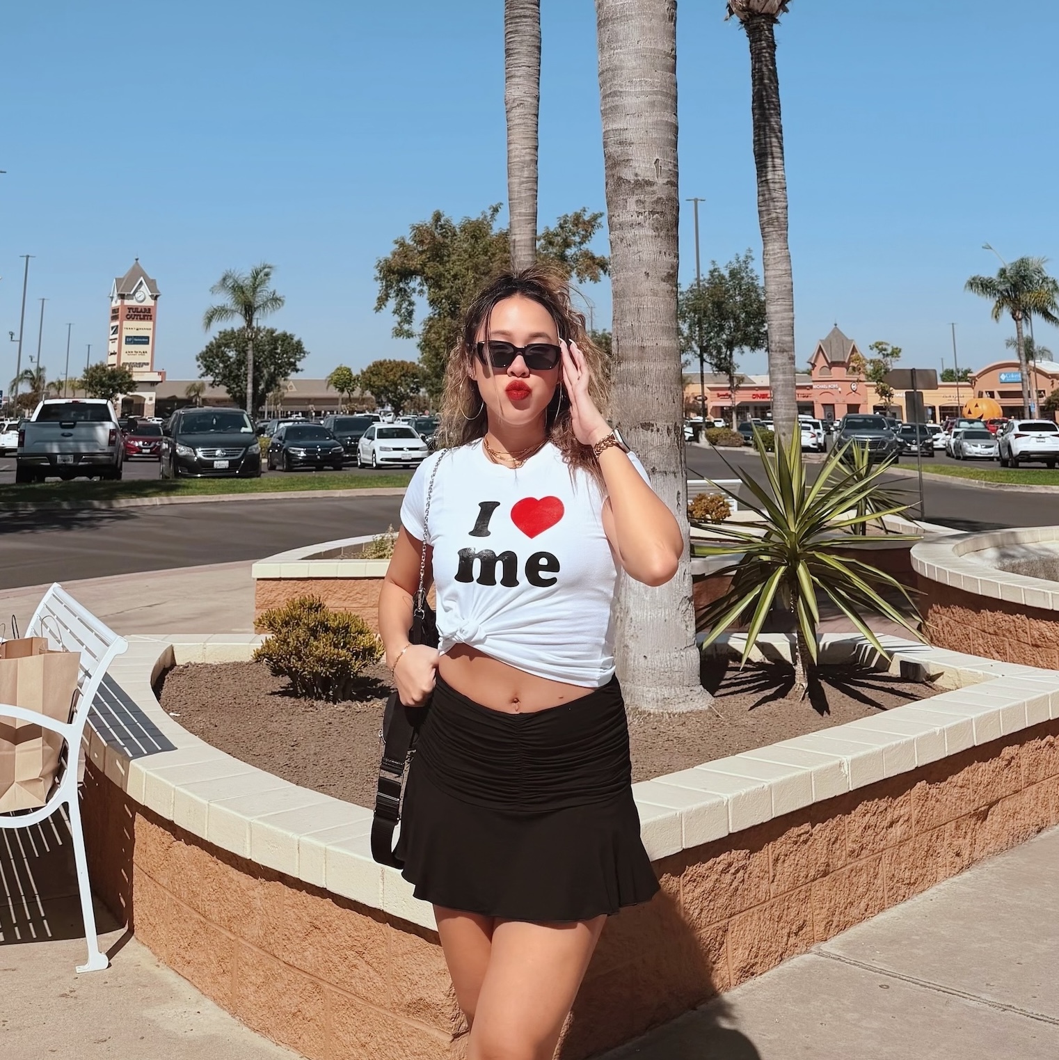 美式彈力抓皺短裙(3色)