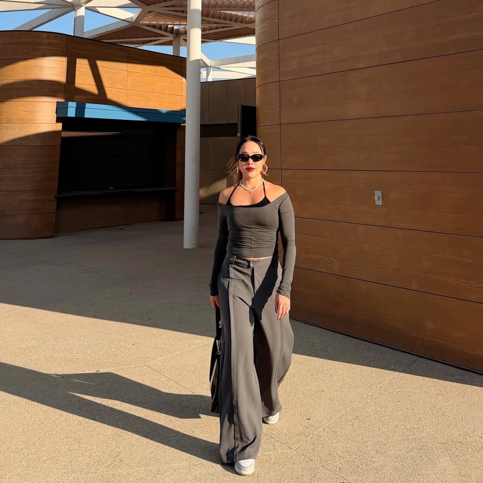 美式灰調質感西裝褲