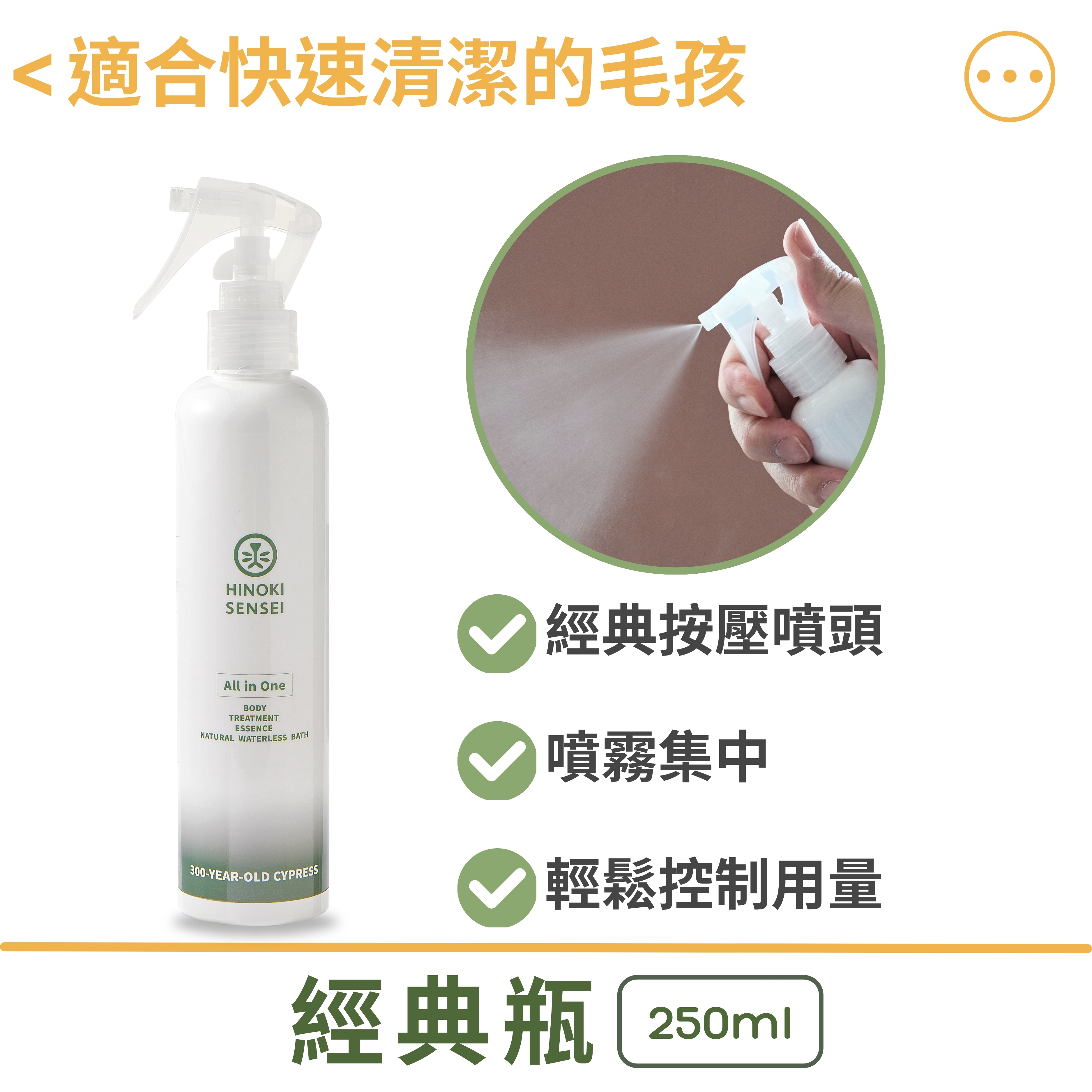 天然乾洗噴霧 / 經典瓶 250ml