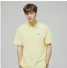 [K] AGATHA Men's Signature Scotty Pique Shirt, Yellow, AGT145-102-Yellow (KAG105)