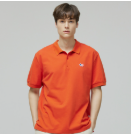 [K] AGATHA Men's Signature Scotty Pique Shirt, Orange, AGT145-102-Orange (KAG106)