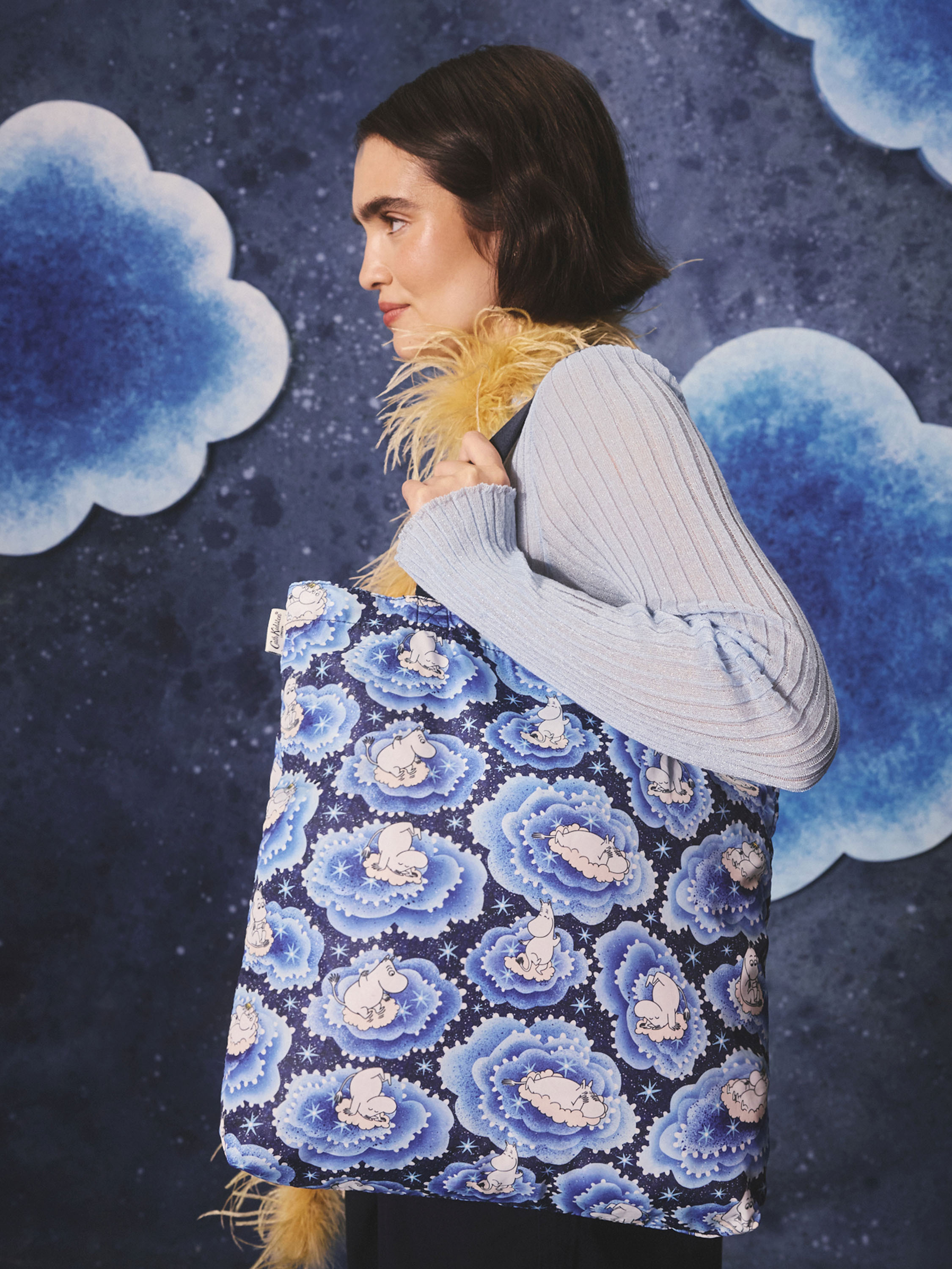 Moomin Clouds 釘釦式口袋折疊購物袋