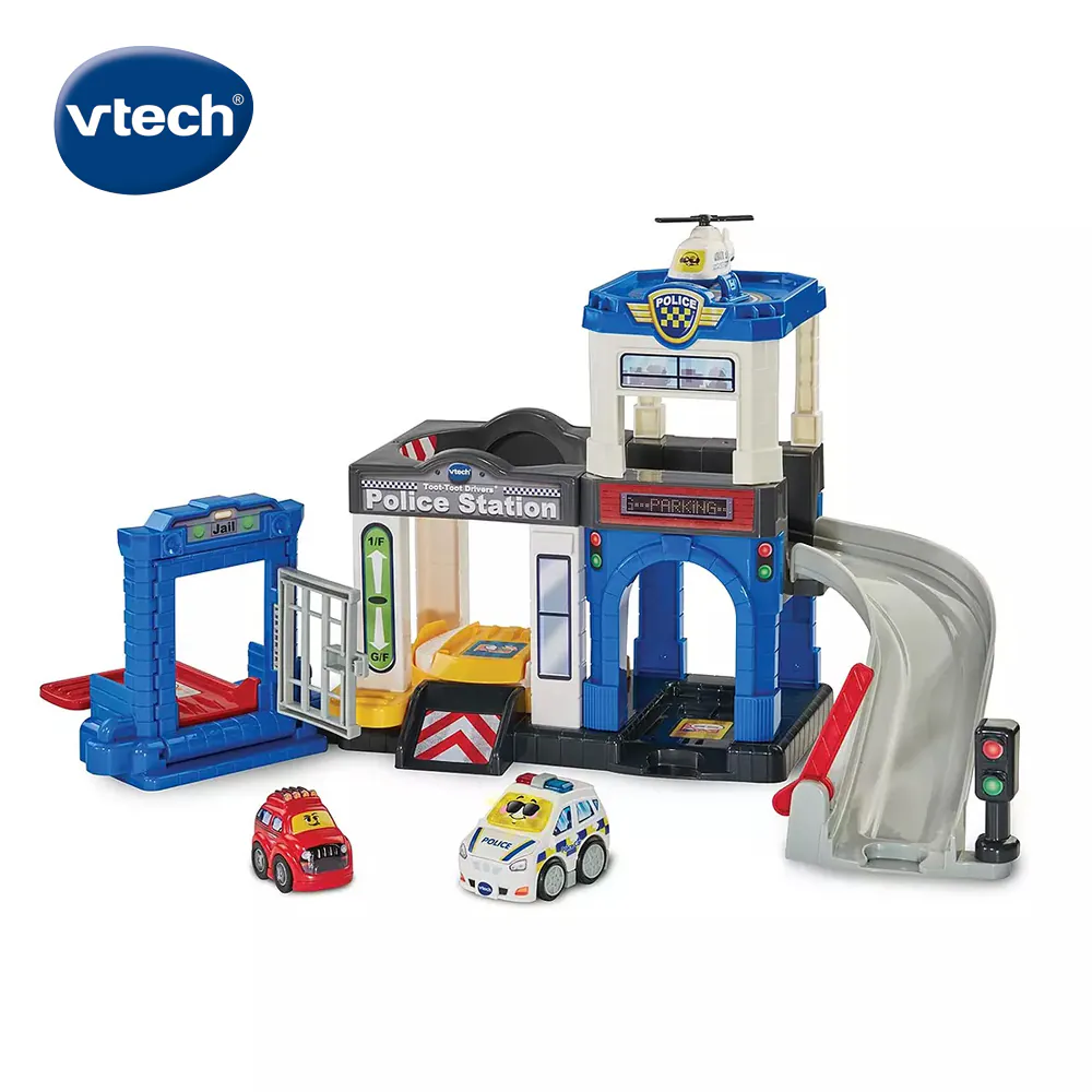 Vtech 聲光城市嘟嘟車-城市警察局軌道組