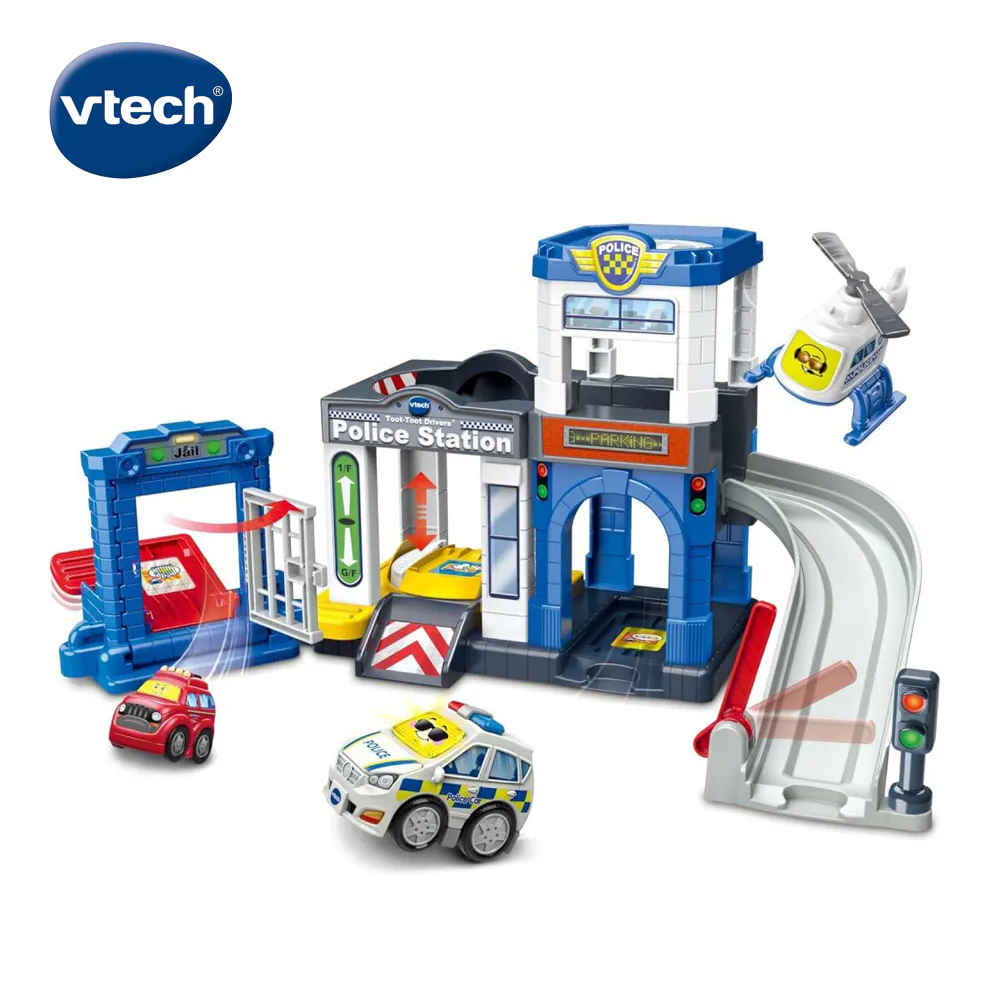 Vtech 聲光城市嘟嘟車-城市警察局軌道組