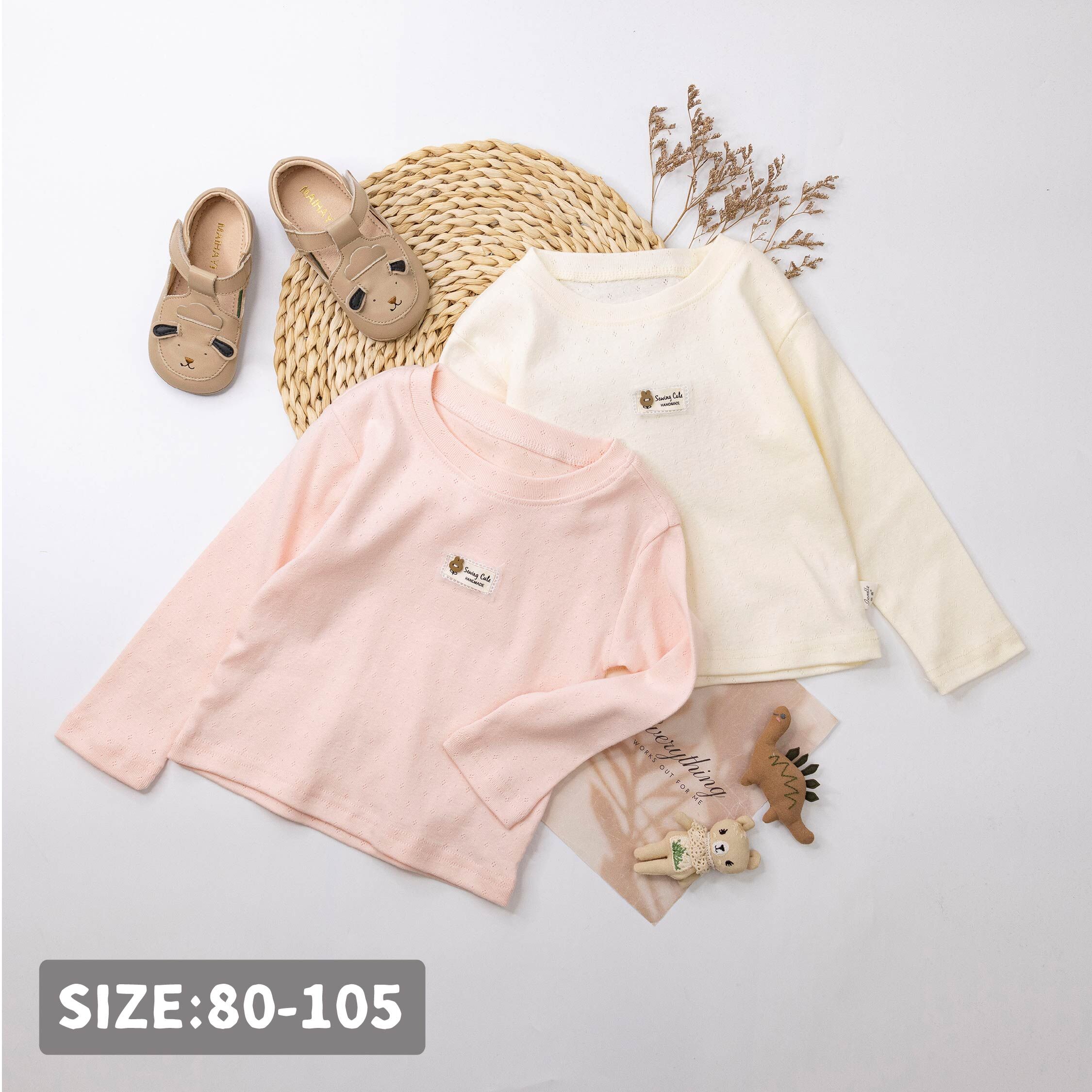 【H55561】甜心花朵小兔上衣/內搭衣＊二色