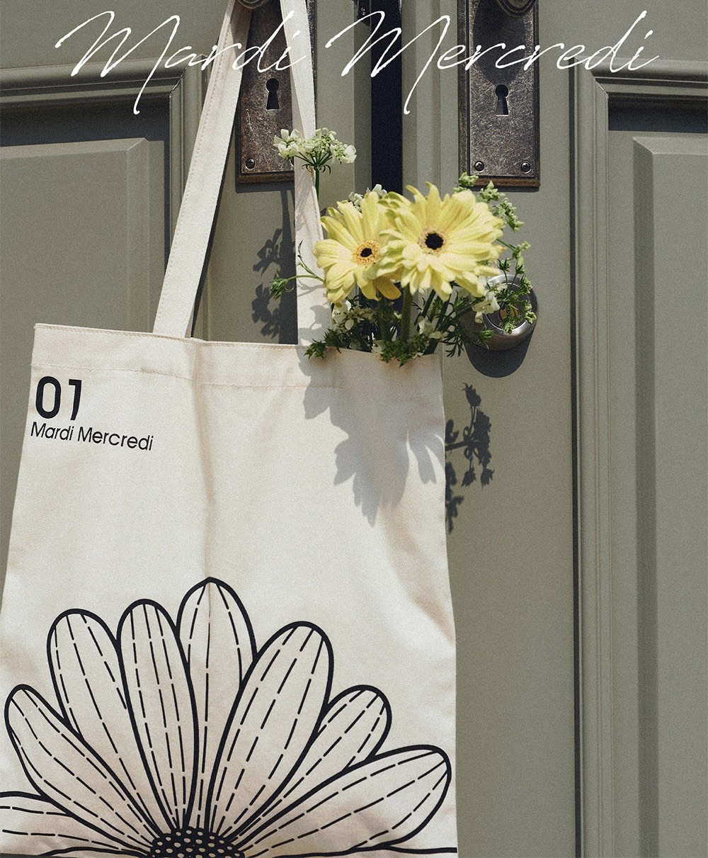 韓國｜MARDI MERCREDI CANVAS BAG FLOWER 帆布包