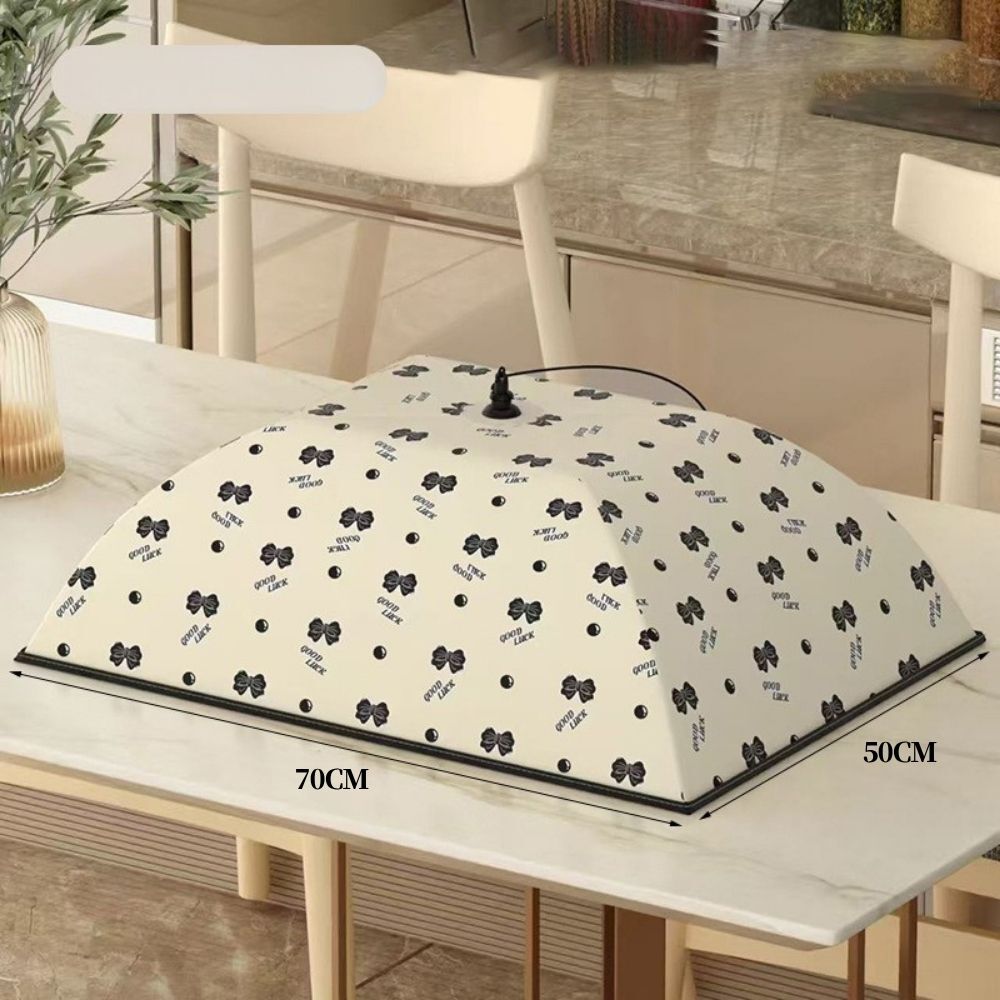 蝴蝶結保溫菜罩｜ 折疊保溫罩 防塵防蟲 食物罩 菜罩 保鮮罩 餐桌罩 網罩【輕鬆購五金百貨】