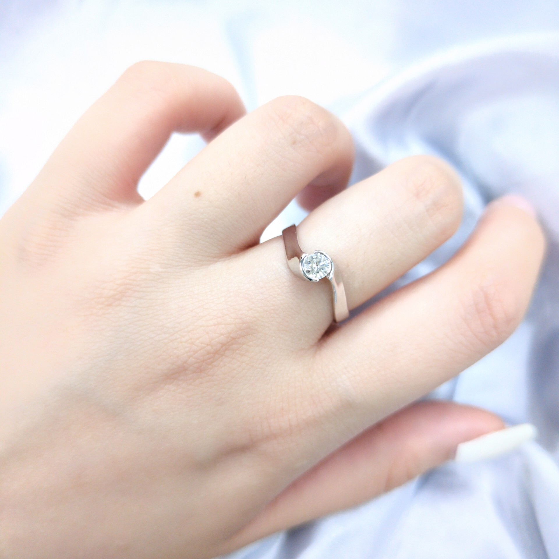 18K White Gold 0.25ct Diamond Ring