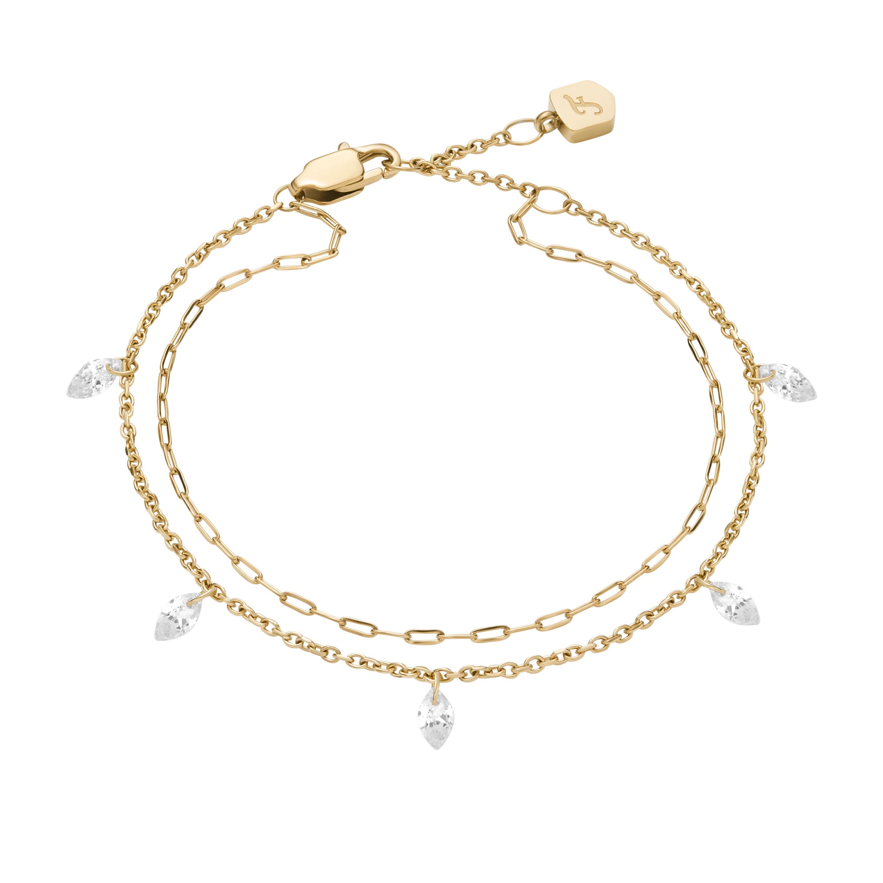 Ellis 晶光綺鏈不鏽鋼手鍊-金色 JF04895710