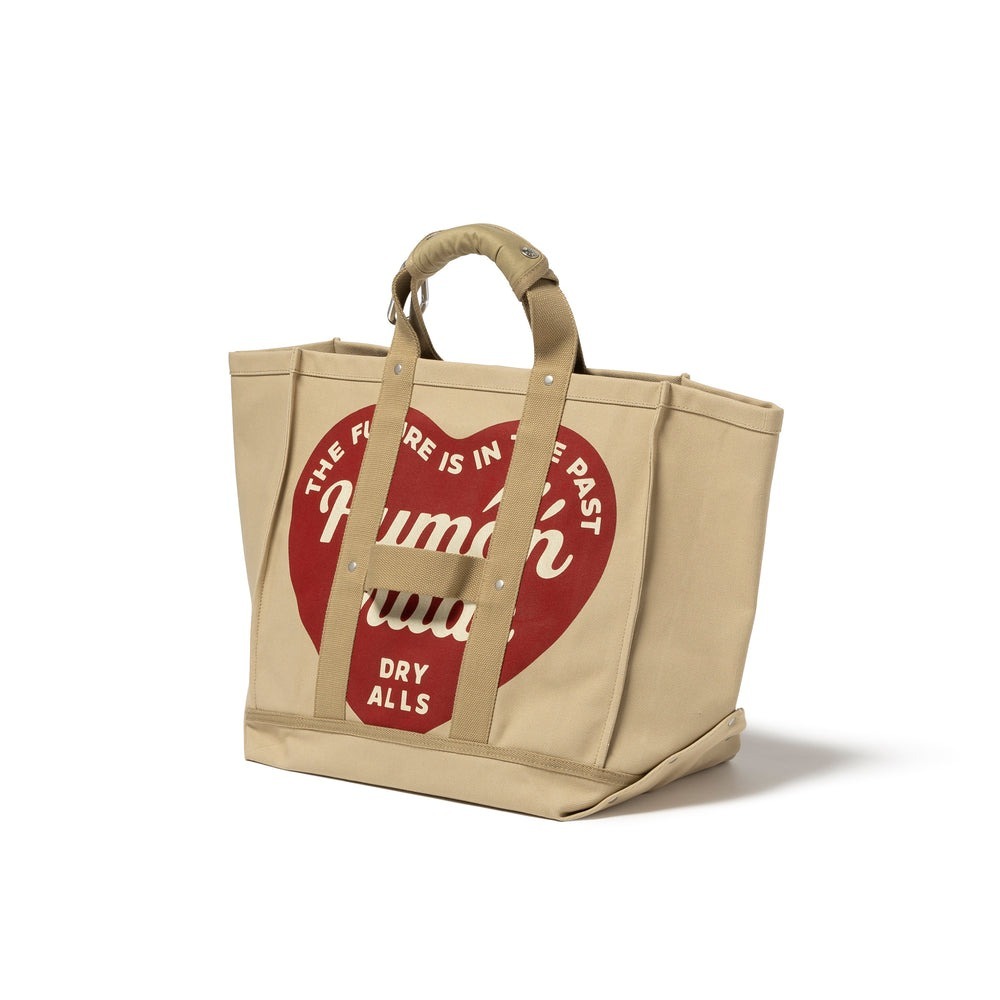 現貨┃HUMAN MADE TOTE BAG MEDIUM 愛心 帆布 復古 水洗 手提包 手提袋