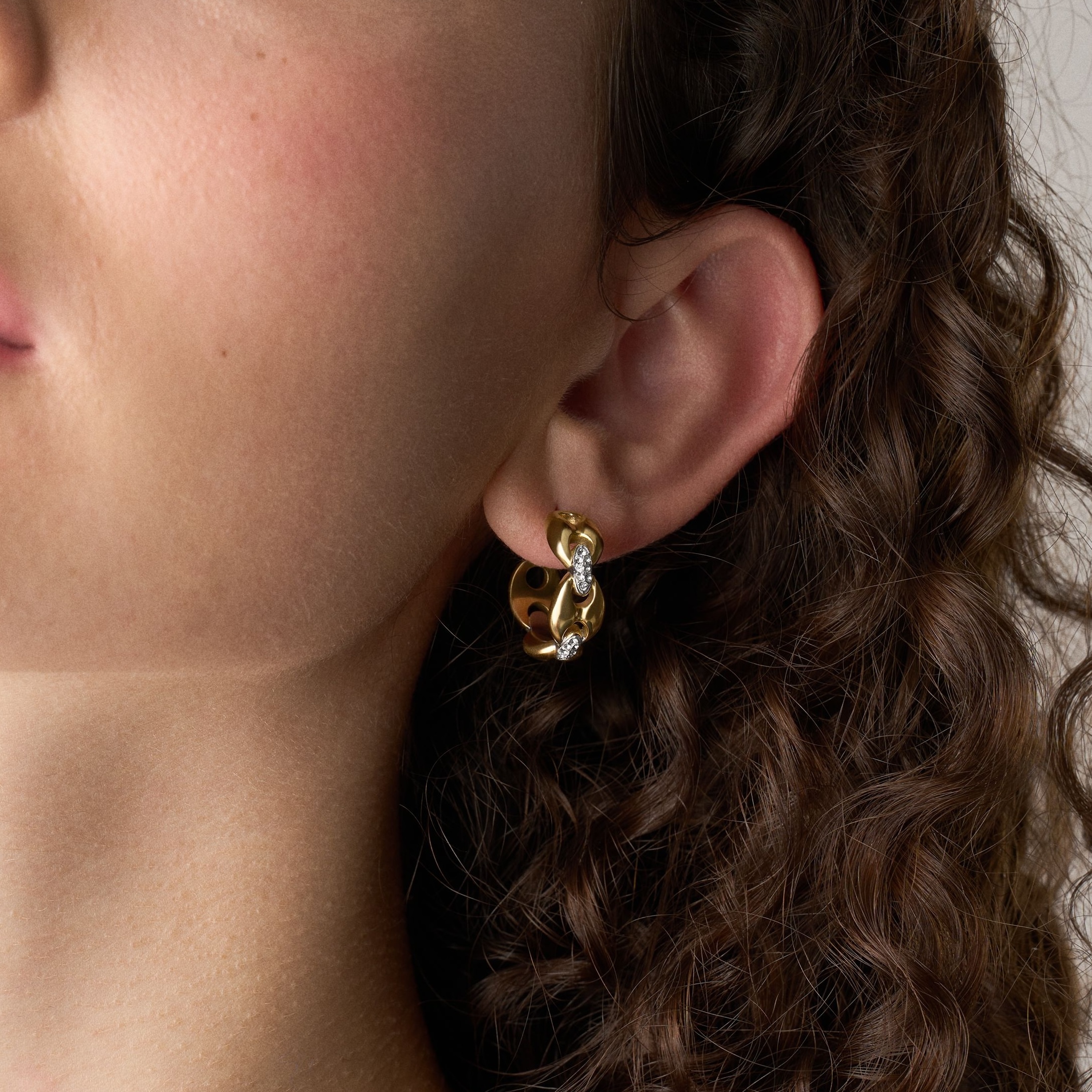 Heritage 璀璨鏈影不鏽鋼耳環-金色 JF04930998