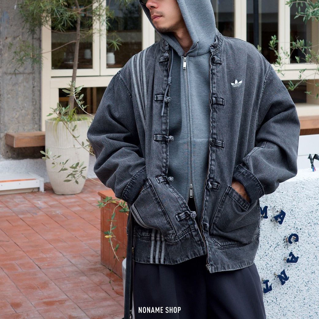 ADIDAS ORIGINALS CTT 3.0 DENIM 陳冠希中國風三線復古立領牛仔外套兩