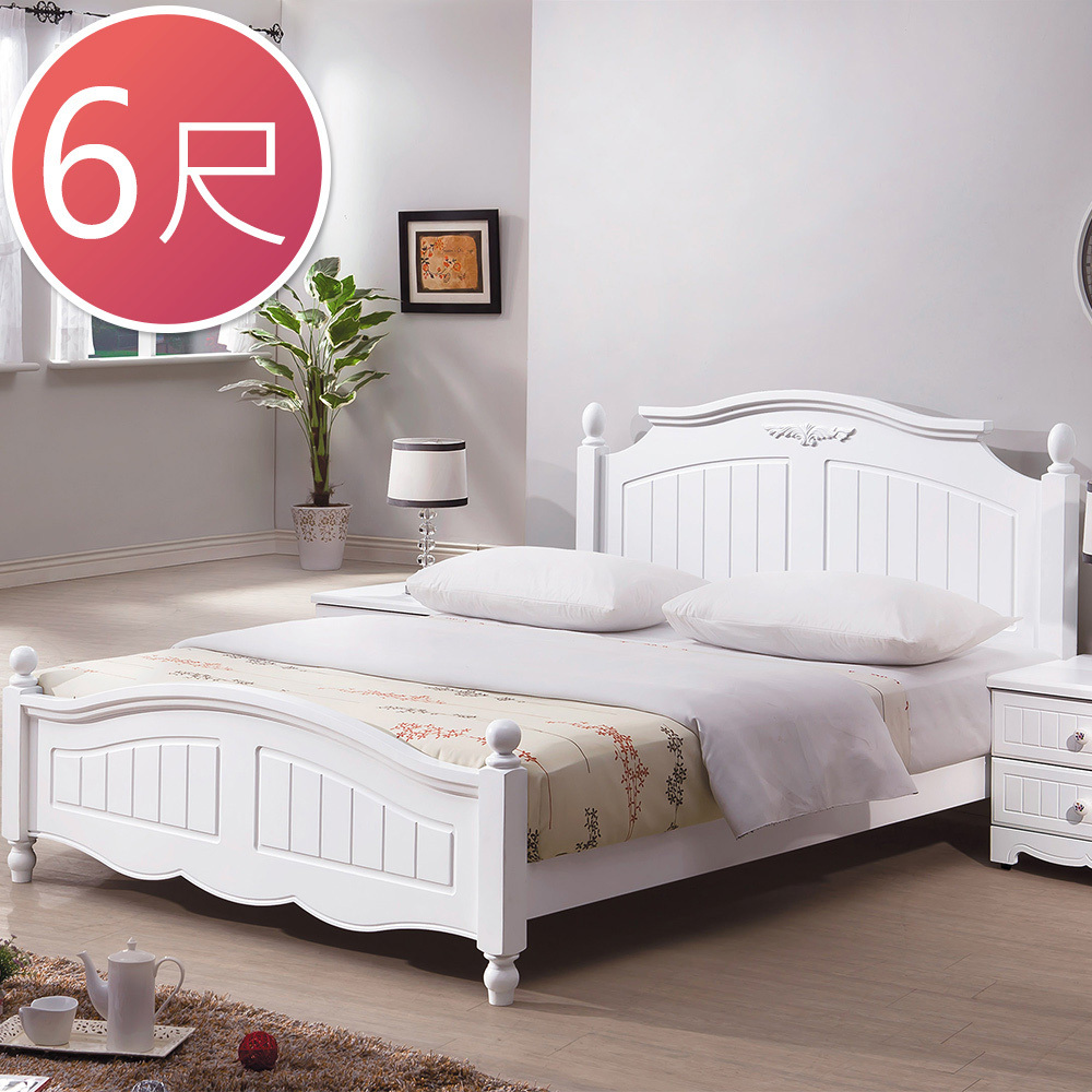 艾莎法式6尺雙人加大床組(不含床墊)