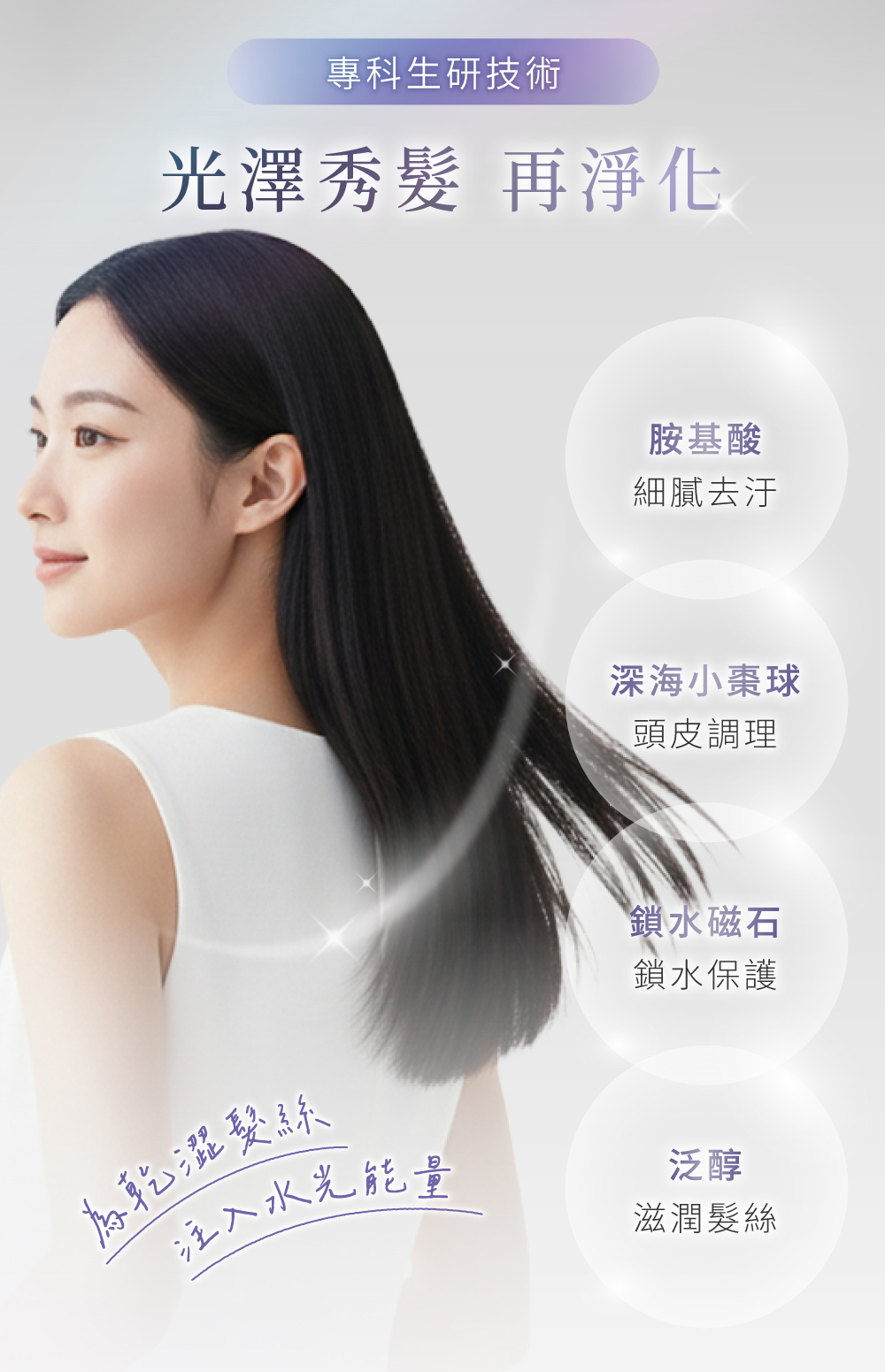 癒創木系列功效說明－長效控油、蓬鬆髮根、柔順髮尾