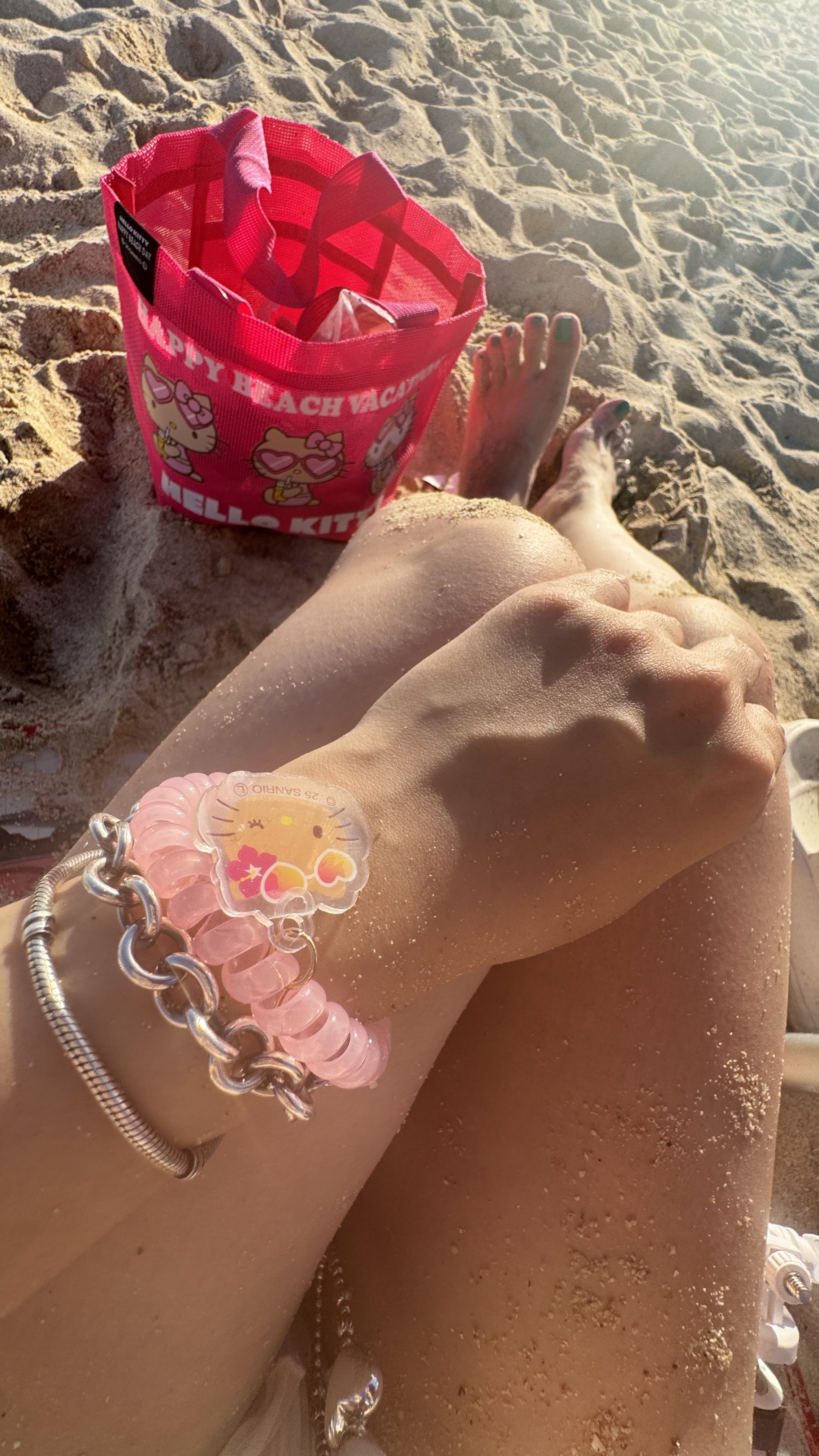 🇯🇵日本帶回正版曬黑kitty多用途髮圈 手環 三麗鷗 hello kitty