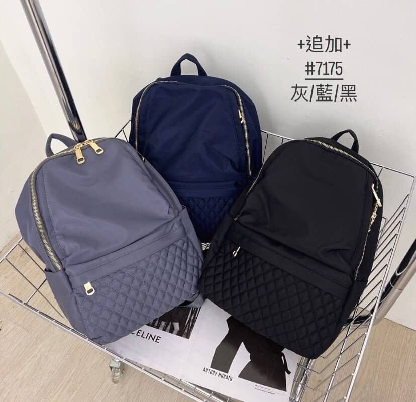 7175尼龍後背包半格紋