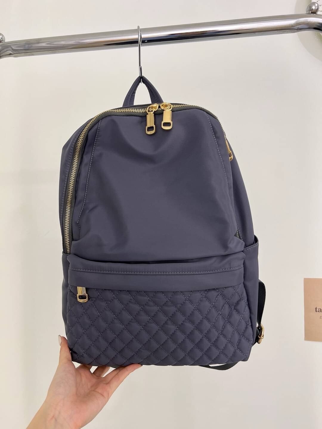 7175尼龍後背包半格紋