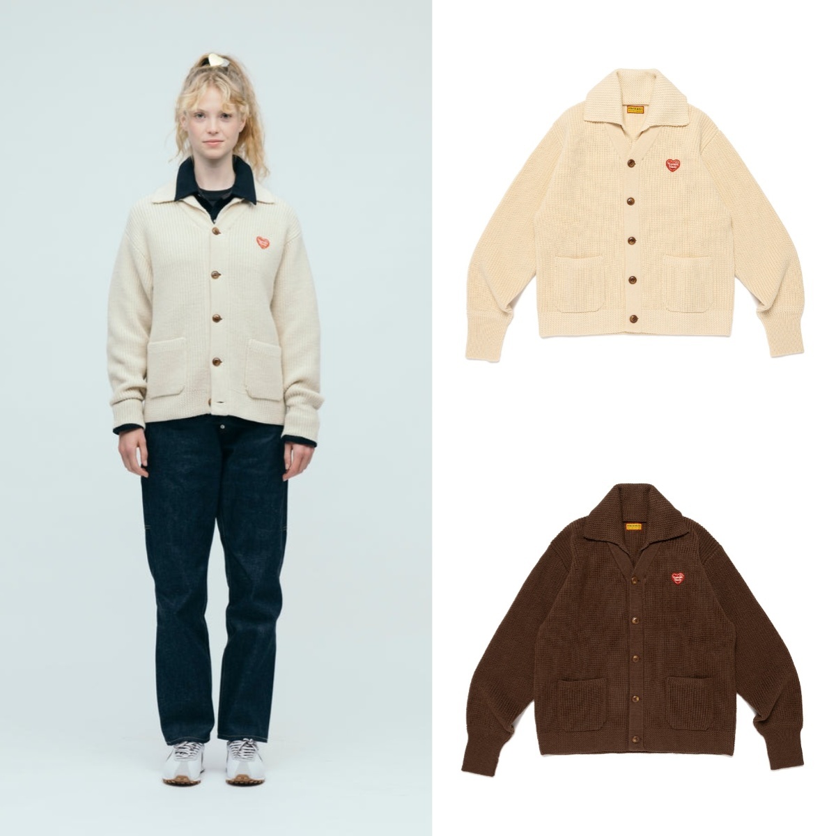 現貨┃HUMAN MADE KNIT CARDIGAN 羊毛 有領 可拆 針織 開襟衫 外套