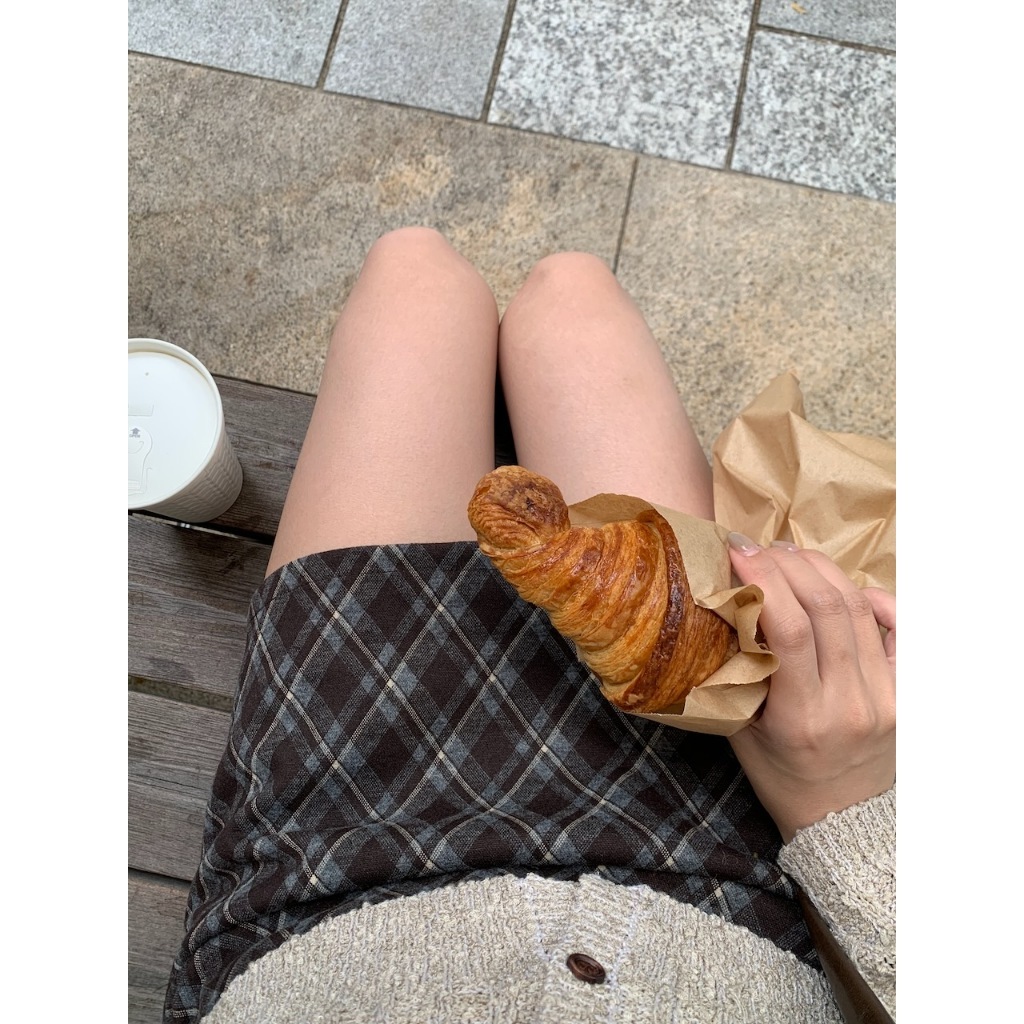 【imfine】搭毛衣的那款格紋短裙 #4481