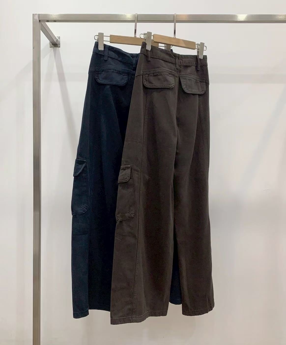 8875 寬鬆工裝落地褲