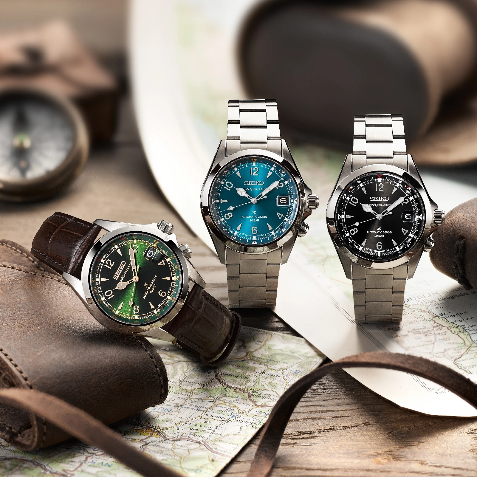 Seiko 精工 Prospex Alpinist Mechanical Automatic Men's watch, Blue SBDC207 /SPB503 SPB503J1 , Black SBDC209 / SPB505 SPB505J1, Cowhide Leather SBDC211 /SPB507 SPB507J1機械自動男士錶 日本製造