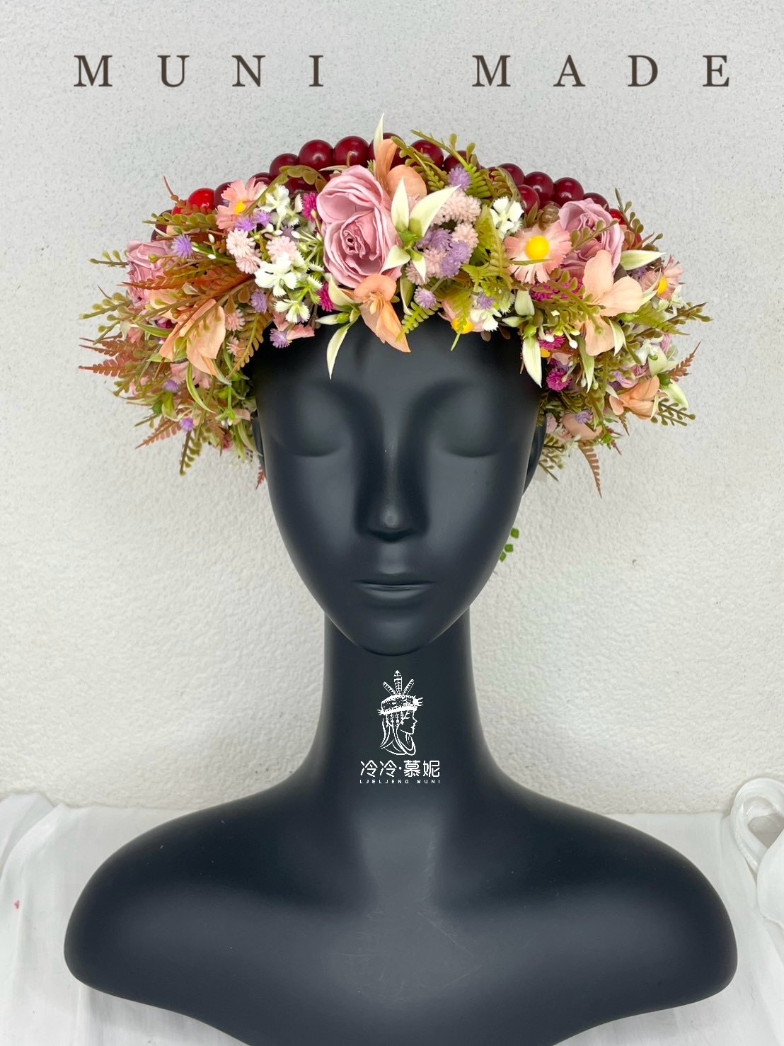 M-No.18木珠花環55cm