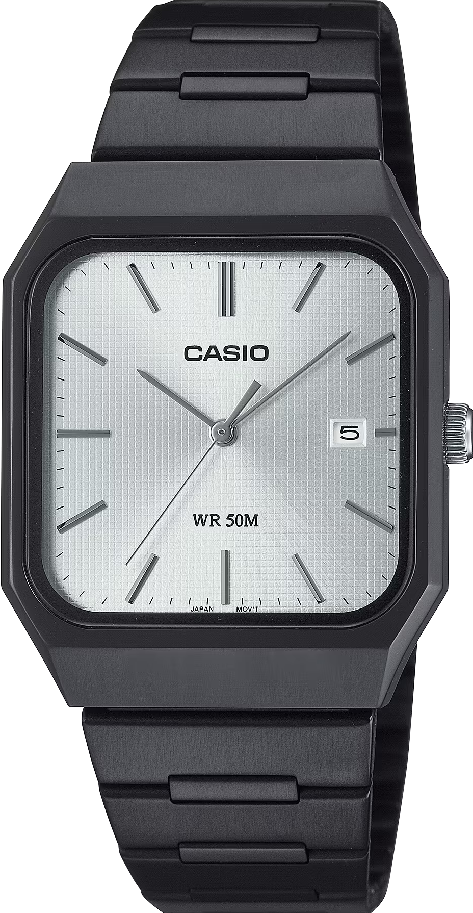 萬年鐘錶 - CASIO 卡西歐 正方形復古外觀簡約款男錶  MTP-B185B-7A 錶徑32.5MM