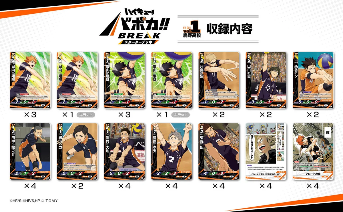 HV-D01, 基本預組, 烏野高校, 排球少年!!, Vobaca !! , BREAK