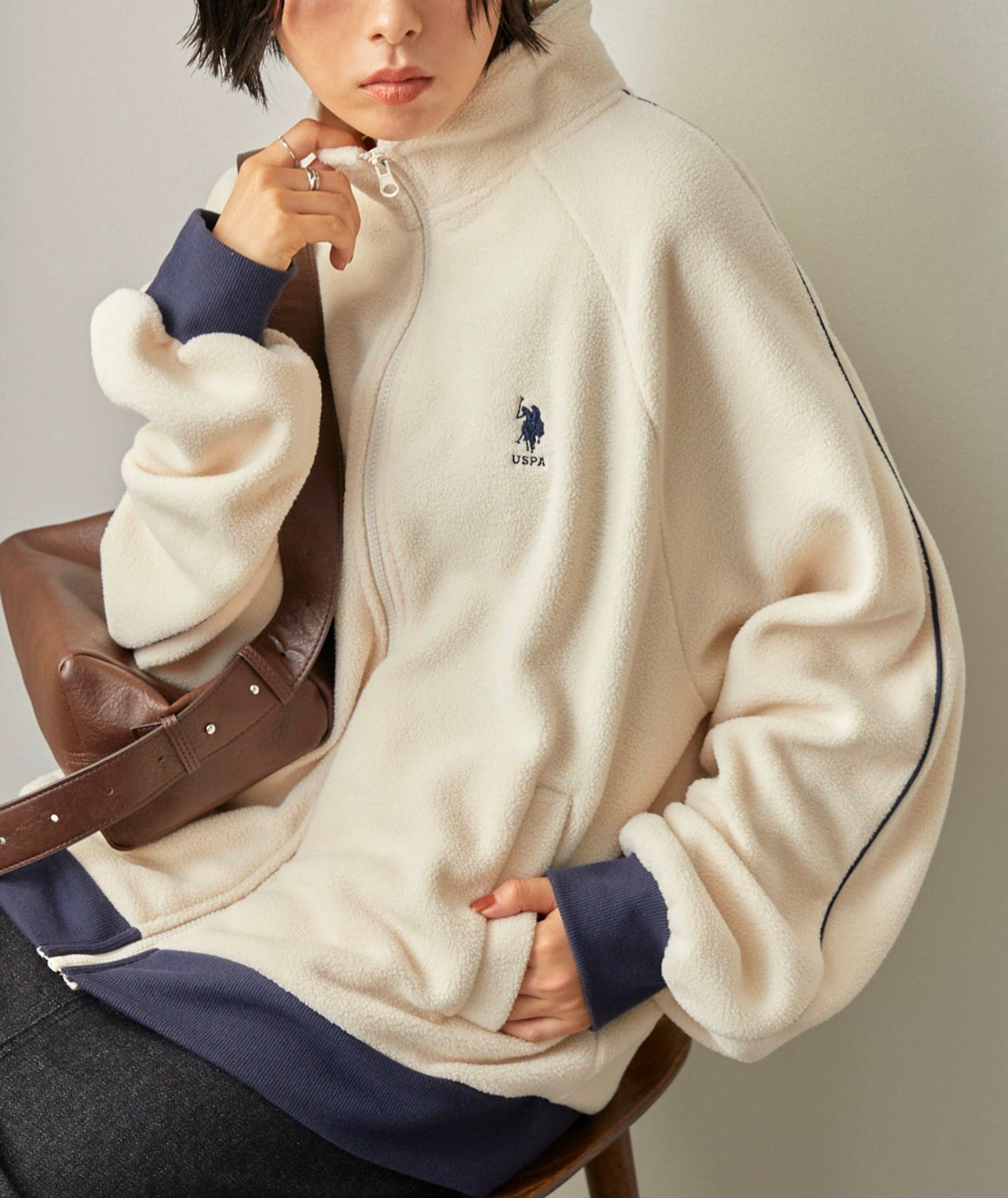 【預購】JN102303 U.S. POLO ASSN. 刺繡羊毛運動外套